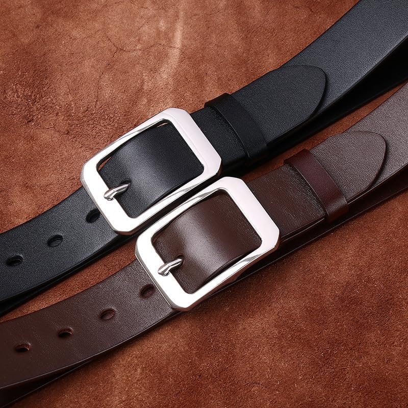 Amazon.com: KUddYYKi Vintage Belt Cowhide Belts Full Grain  display picture 3