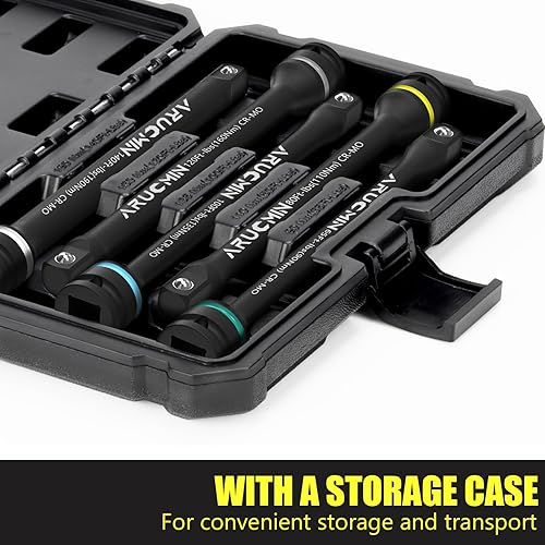 Miniatura 8 de ARUCMIN Juego de barra de extensión de limitación de par de accionamiento de 12 pulgada, juego de 5 piezas con varillas de torque de 8 pulgadas