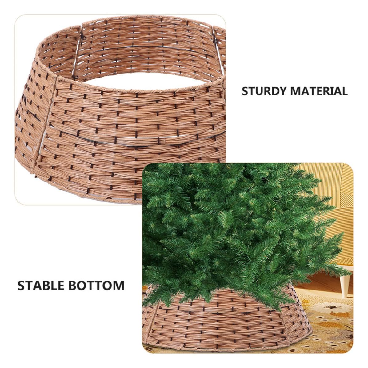 UKCOCO Collare per Albero di Natale Intrecciato, Circolare, Plastico