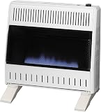 Amazon product image of ProCom Heating Liquid Propane Ventless Blue Flame Heater With Base Feet - 30,000 BTU, Manual Control - Model# ML300HBA-B