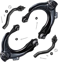 Vista 136 de Detroit Axle - 4 brazos de control de extremo delantero para Nissan Frontier Xterra 2000-2004 Brazos de control inferior y superior con rótulas