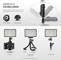 Vista 4 de Neewer on Camera Video Light Photo Dimmable 176 LED Panel with 1/4" Thread for Canon, Nikon, Sony and Other DSLR Cameras, 5600K