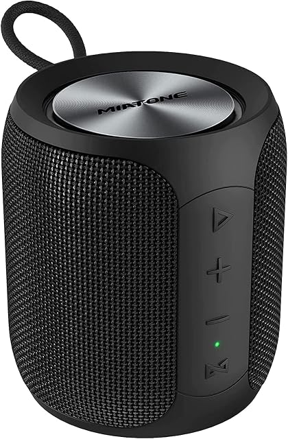 MIATONE Portable Speaker, 16W Loud IP67 Waterproof Wireless Bluetooth Speakers with Surround Sound and Thumping Bass, Bluetooth 5.0, AUX in, Dual Pairing, Small Outdoor Speaker for Camping Pool Travel