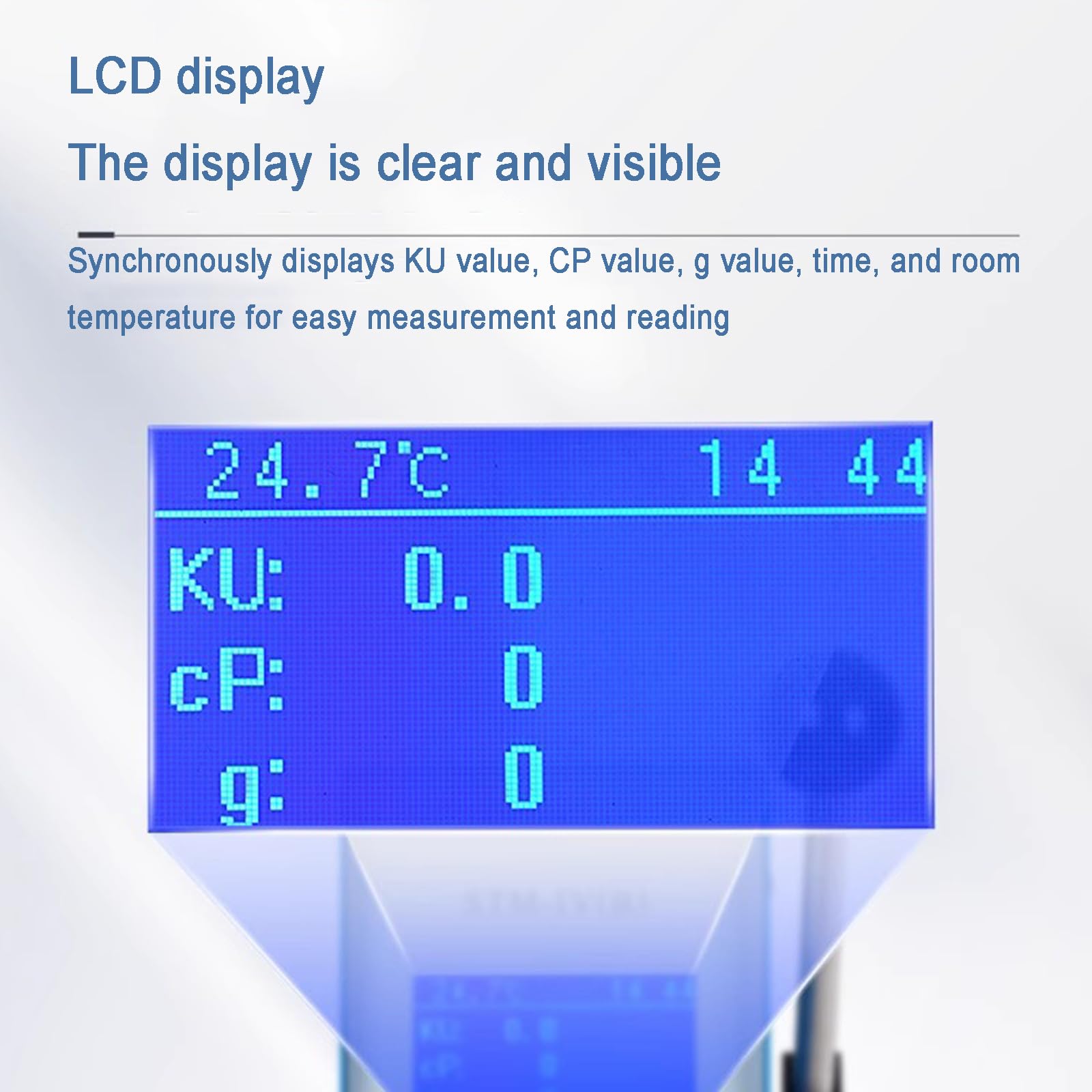 Misuratore di viscosità digitale per vernice, tester rotativo con display LCD, uscita dati, misura valore KU/cP/g per rivestimenti e fluidi, ideale per laboratori e uso industriale