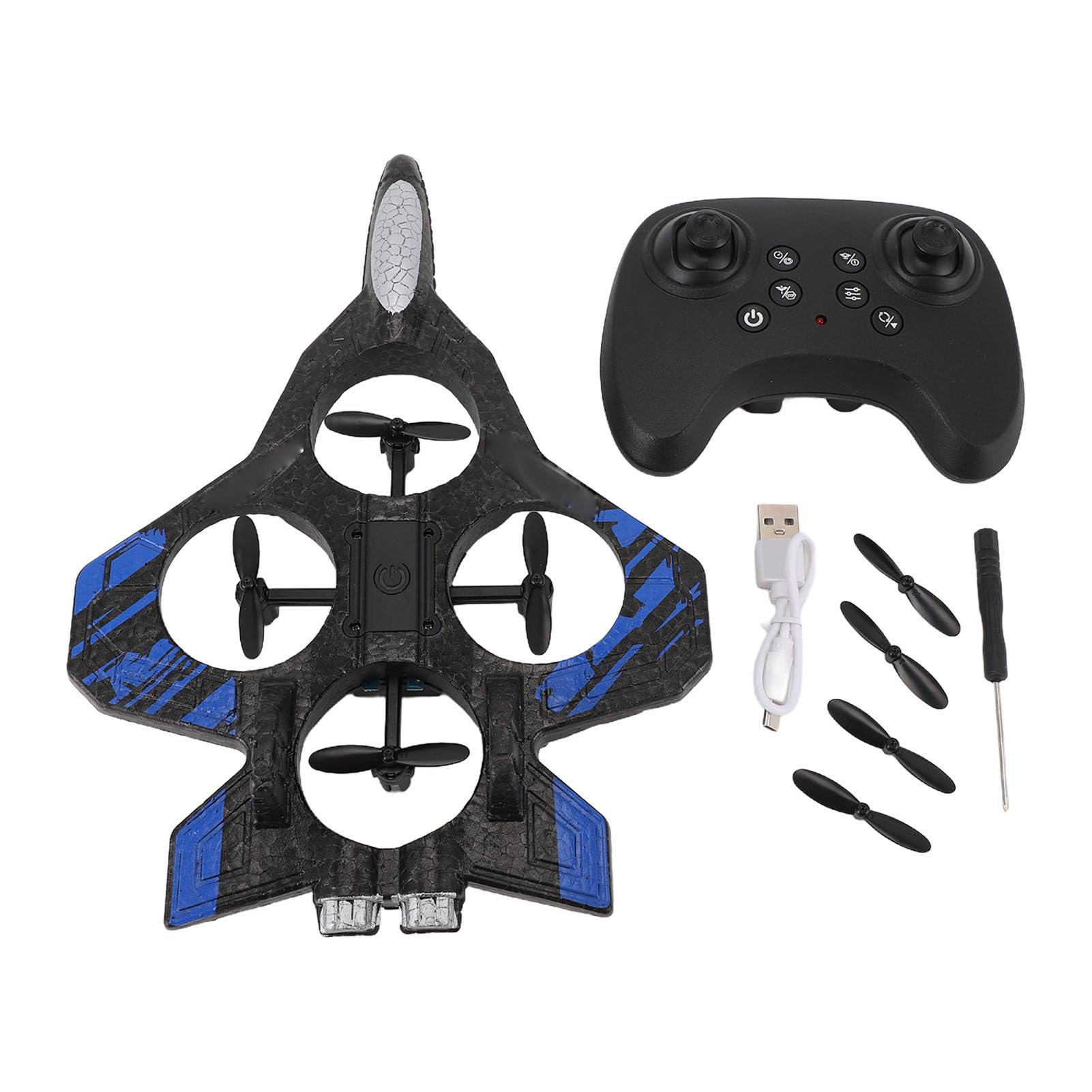 Cocoarm RC Myśliwiec Odrzutowy Samolot Zdalnie Sterowany RC Dron dla Dzieci z łatwym Lotem Obsługa Jednym Przyciskiem Solidna Konstrukcja z Pianki Żywe światła LED Precyzyjne Sterowanie