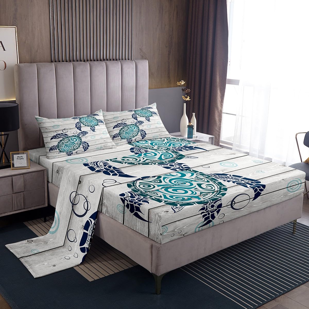 Manfei Sea Turtle Sheet Set Queen