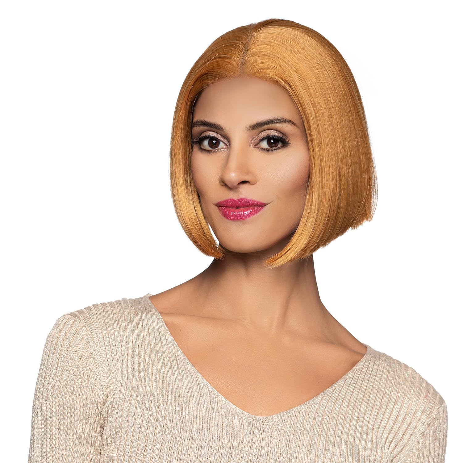 Foxy Silver Scarlett Lace Front Wig, Stylish, Undetectable Lace, Ultra HD, Natural T-Part, Natural-Looking Synthetic Wig for Effortless Elegance and Comfort (3T34 - Medium Gray)