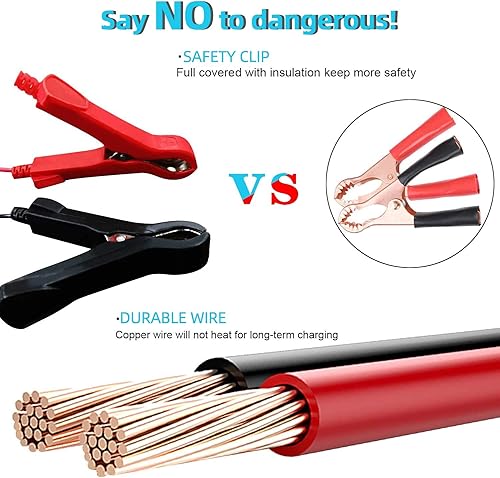 Miniatura 5 de Cargador de batería de 5 amperios, 6 V y 12 V, cargador de batería inteligente totalmente automático, cargador de batería para motocicleta,