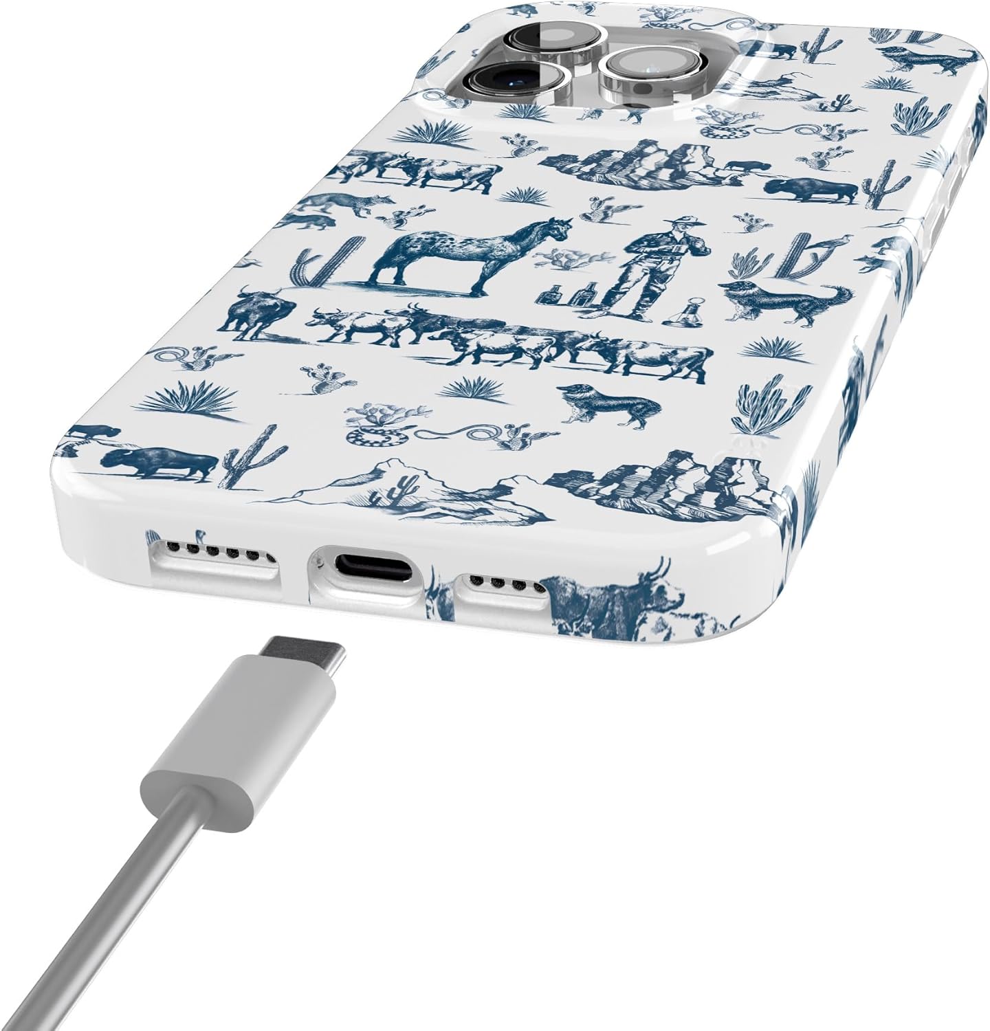 Casely iPhone 15 Pro Case | Wild West Adventure | Desert | Compatible with MagSafe | Classic Ultra Slim Design