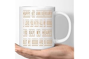 Humorous Gift 1 Year Anniversary Gift I Love You All My Boobs Mug
