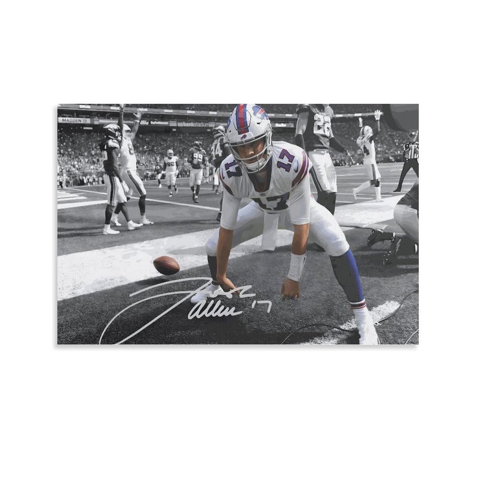 ASUIU Josh Allen Canvas Poster Print Photo Art Painting Canvas Poster Home Modern Decor Posters 20x30inch(50x75cm)