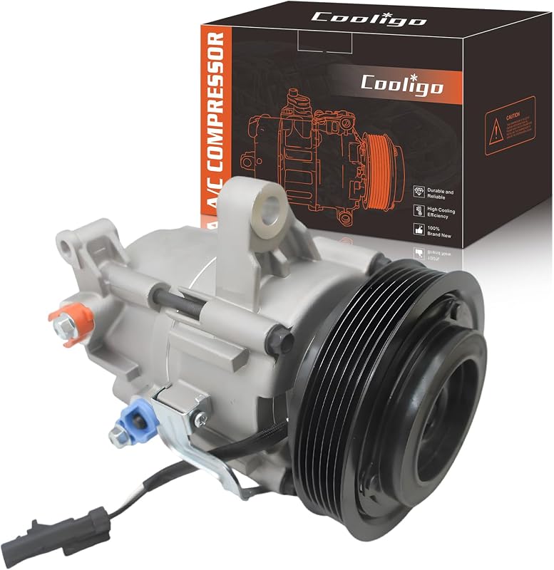 Compressor do ar-condicionado COOLIGO com embreagem para Jeep Liberty 2006–2008 e Dodge Nitro 2007–2008 3.7L – 1 unidade