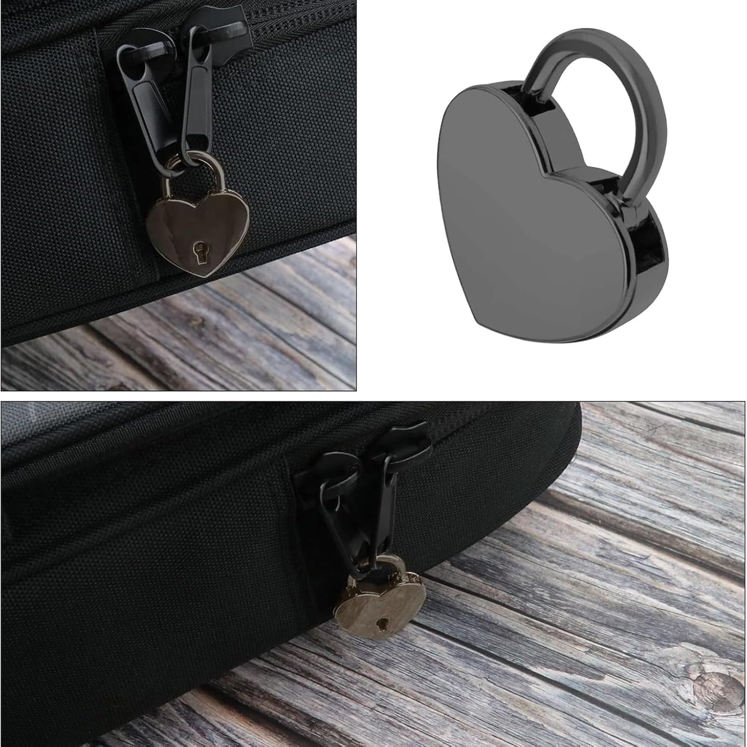 4 mini Heart Padlocks with Modern Stylish Love Lock DIY Box Diary Small Padlocks Ideal for Luggage and Personal use