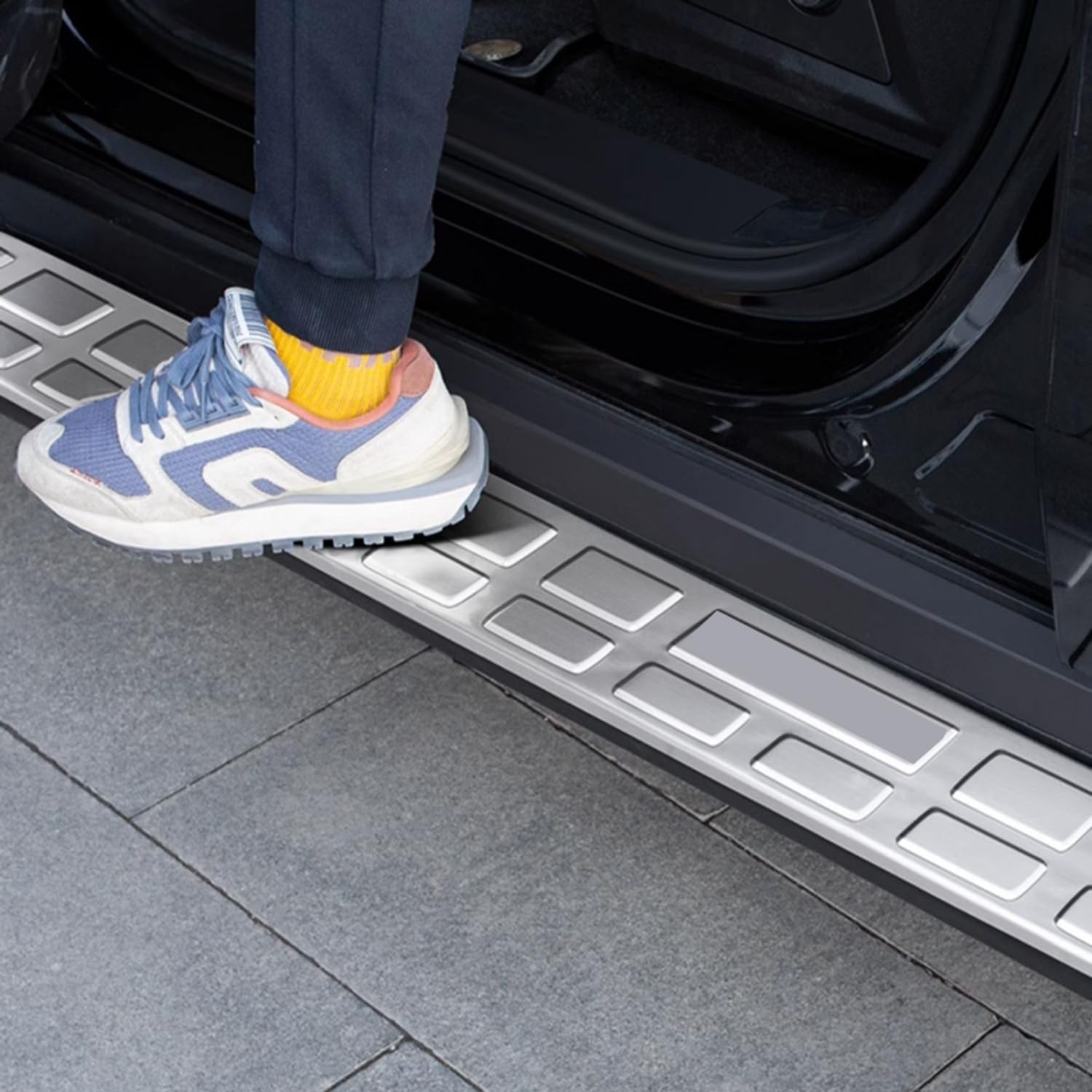 ITrims Running Boards Cover for Chery Jetour Traveller T2 2023 2024 2025 Car Accessories Trim Side Steps Pads Protector Overlay Stainless Steel 2PCS (Silver)