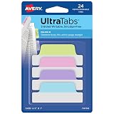 Avery® Margin Ultra Tabs®, 2.5" x 1" Repositionable, 24 Pastel Tabs – view 1