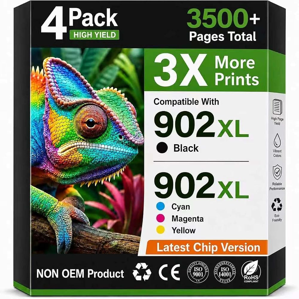 Compatible Ink Cartridges Replacement for HP 902XL 902XL Black — 사진 1