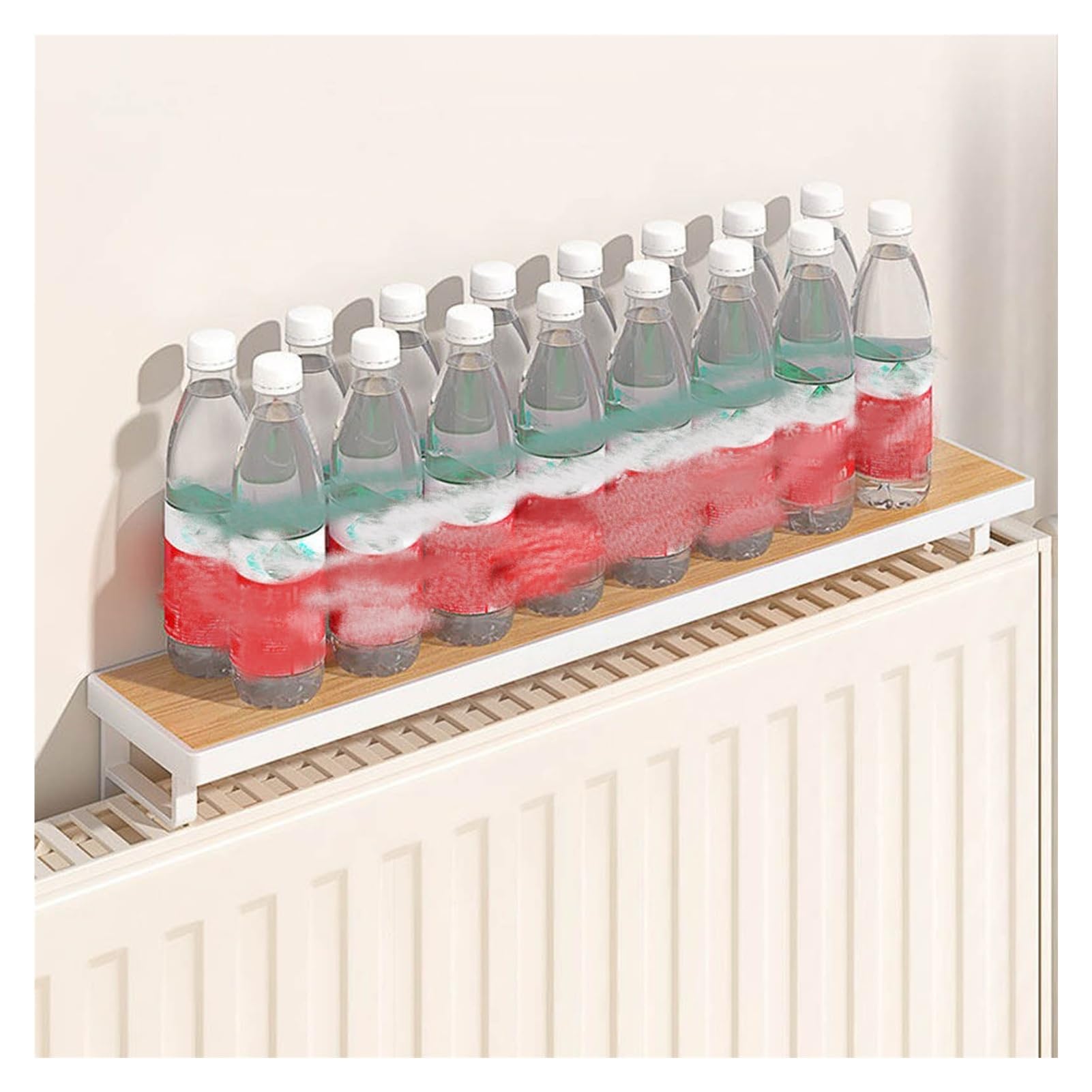 Estante organizador de radiador, resistente al calor, para pasillo y sala de estar, solución de almacenamiento decorativa para radiadores, diseño montado