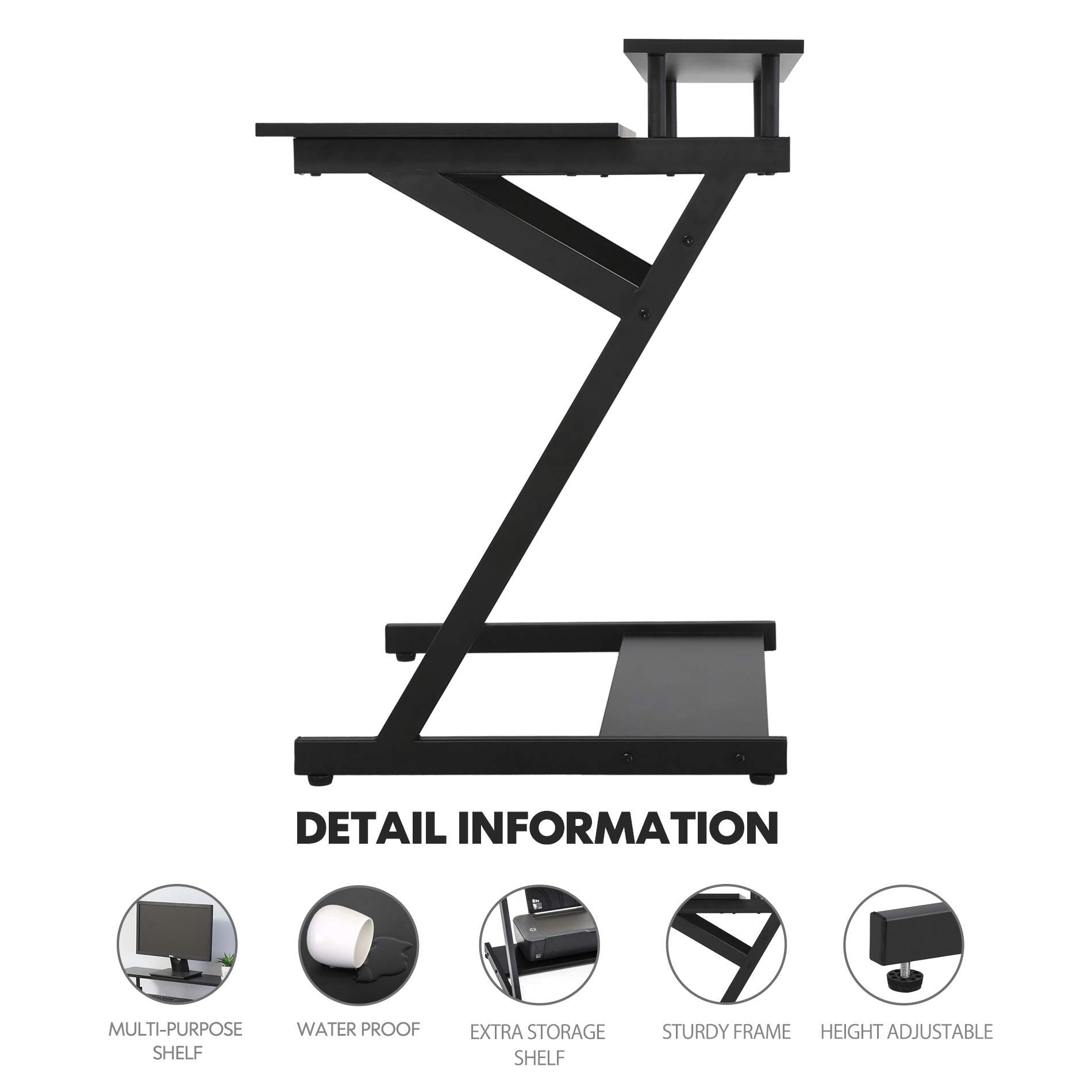 Buy FITUEYES Computer Desk for Small Spaces,27" ZShaped Compact Study