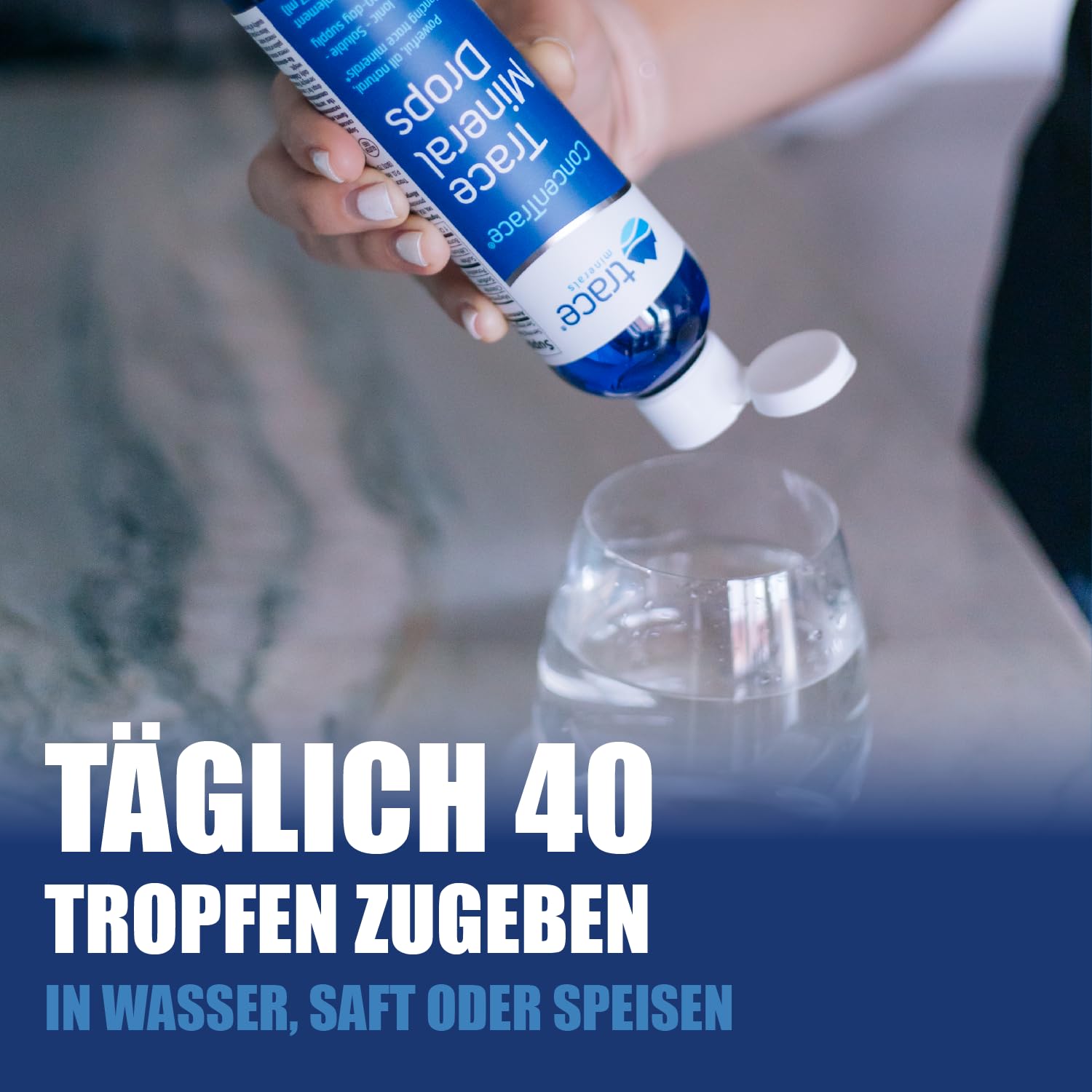 Trace Minerals ConcenTrace Tropfen | 72+ Mineralien, ionisches flüssiges Magnesium, Chlorid, Kalium | Niedriger Natriumgehalt | Energie, Elektrolyte, Hydratation (237 ml x 2) | 2 Pakete