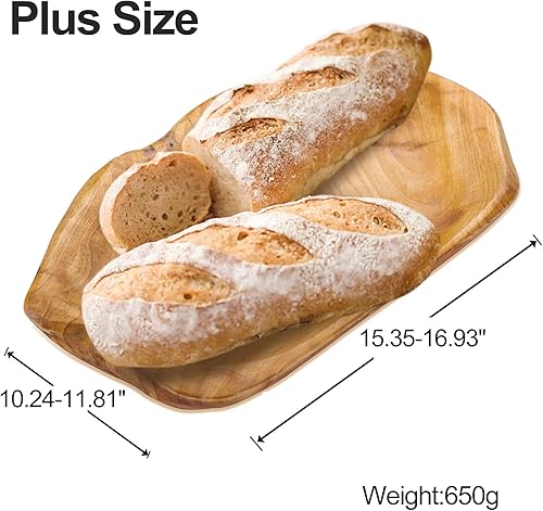 Miniatura 3 de Top Plaza Cestas de almacenamiento de frutero de madera para pan, aperitivos de frutas, dulces, artículos domésticos, cuencos de frutas de madera