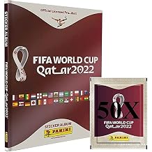 Panini FIFA World Cup Qatar 2022 Official Sticker Series 1 x Premium Hardcover Album + 50 Packs