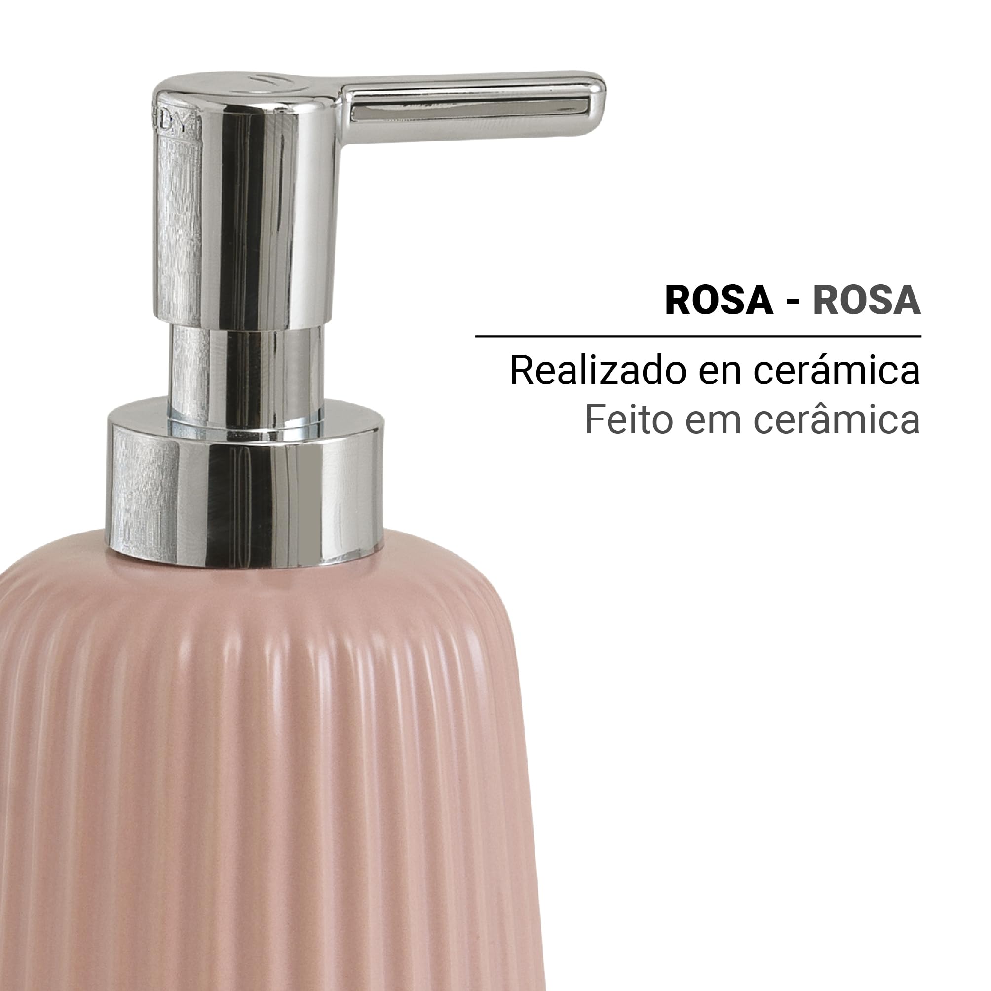 Gedy Marika Soap dispenser Pink, 8x8x18cm - Image 2