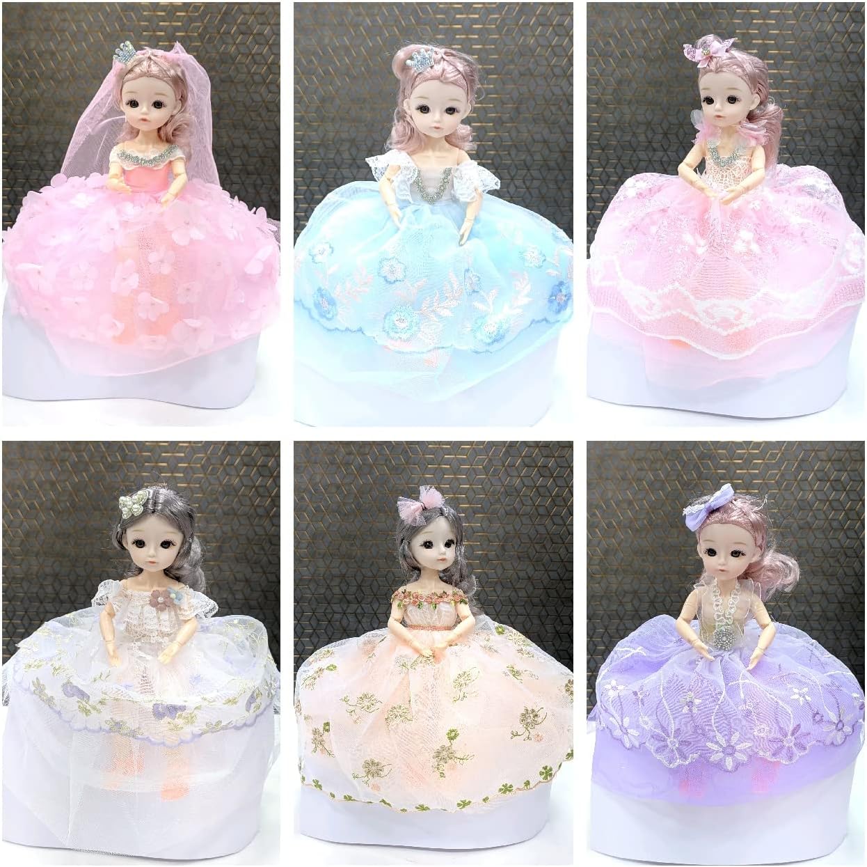 Doll Set Movable Joints Makeup Cute (Mother) Doll Set(Pack of 1) Doll Size 35Cm(Multi Color N Design(Pack of 1)) 35CM