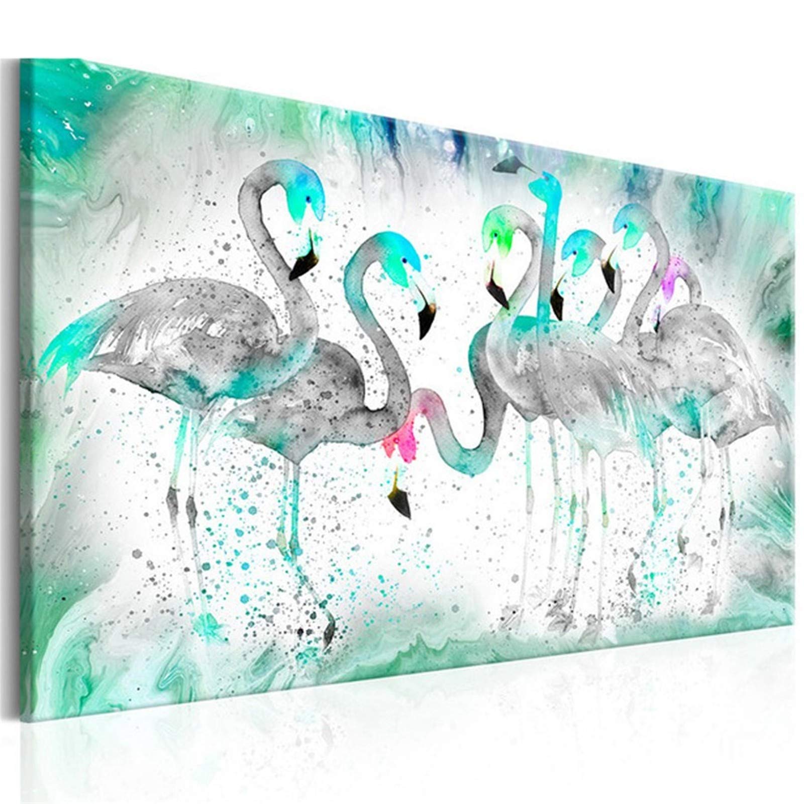 Diamond Painting Flamant 5D DIY Broderie Diamant Strass Carrés Grand Format Point de Croix 24x48