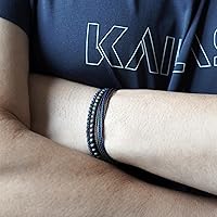 Vista 208 de Handmade Natural Stone Beaded Healing Bracelet Gift for Men Adjustable Rope String Bracelet