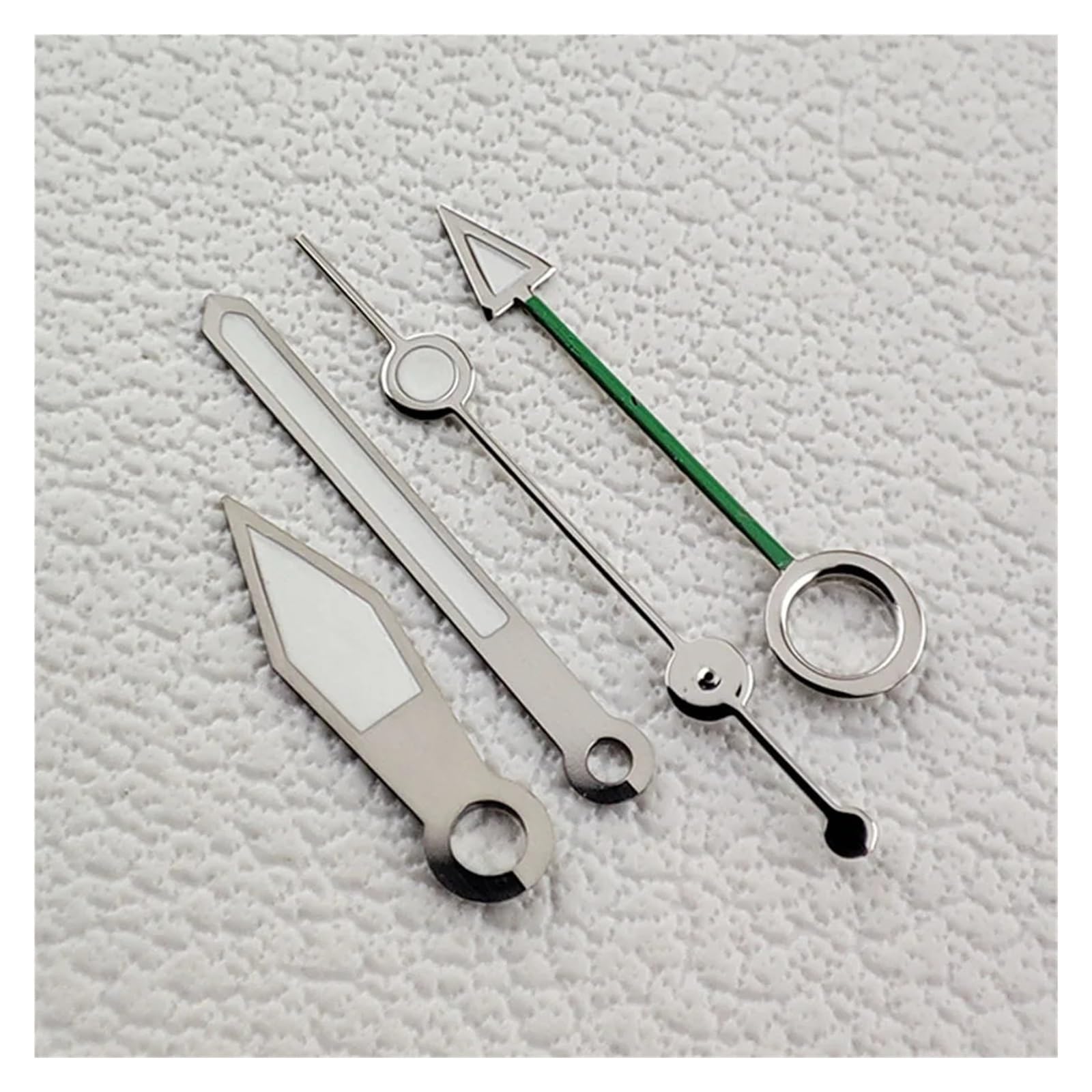 Silbriges C3 grün leuchtendes GMT 4 Zeiger for NH34 Mvt