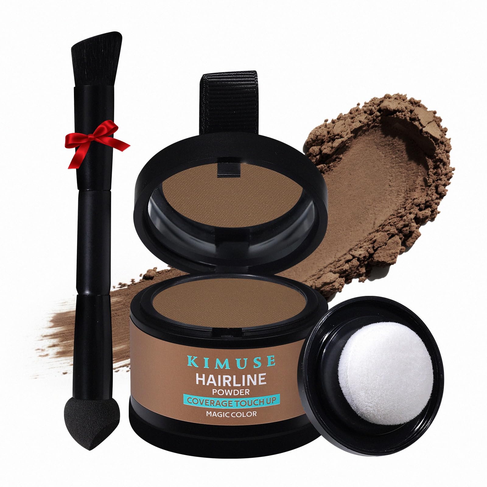 KIMUSE Hairline Powder, Covers Gray Roots & Thinning Hair, Sweat-Proof
