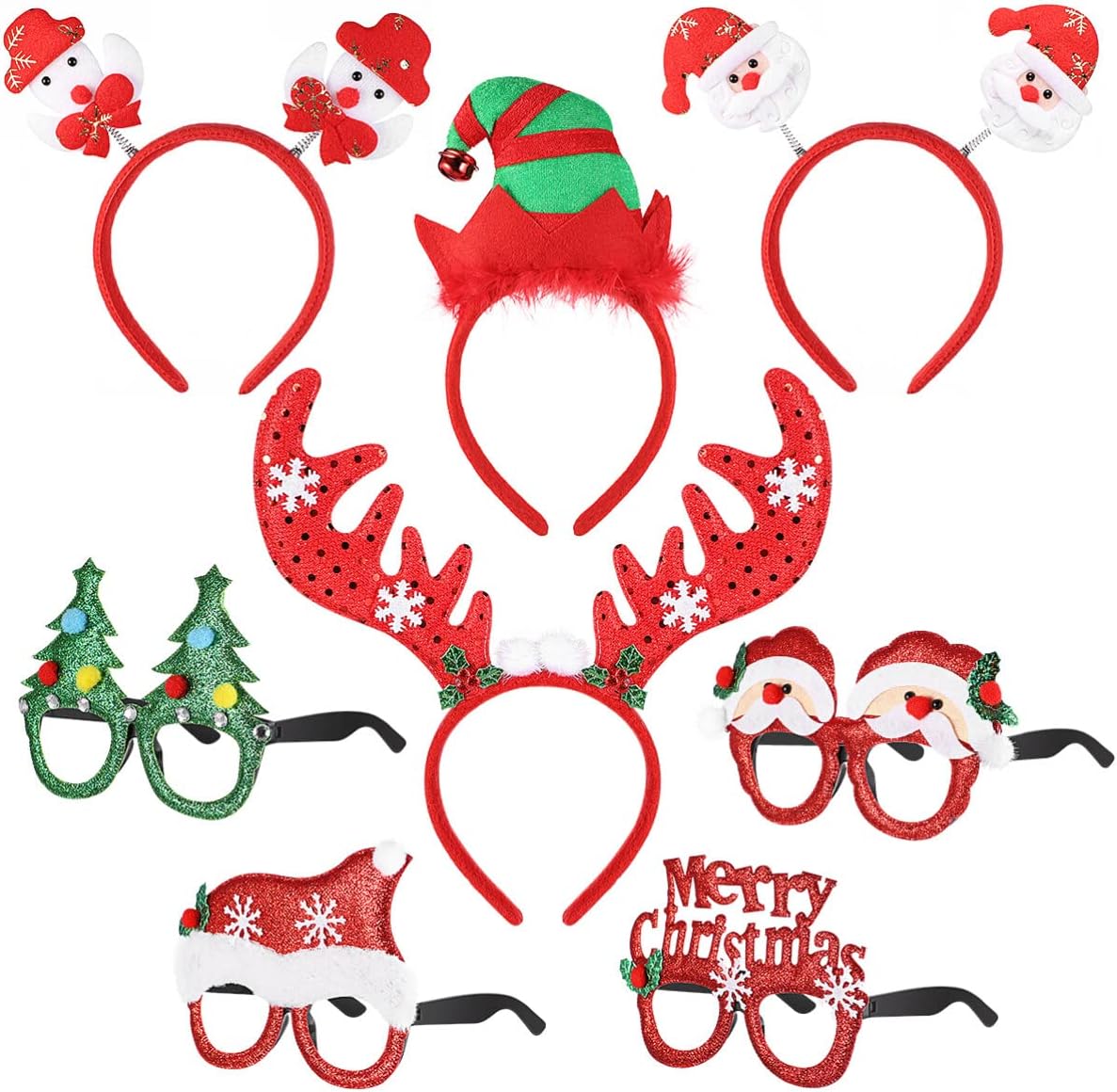 Toyvian Christmas Headbands Sunglasses Christmas Novelty Party Decoration Reindeer