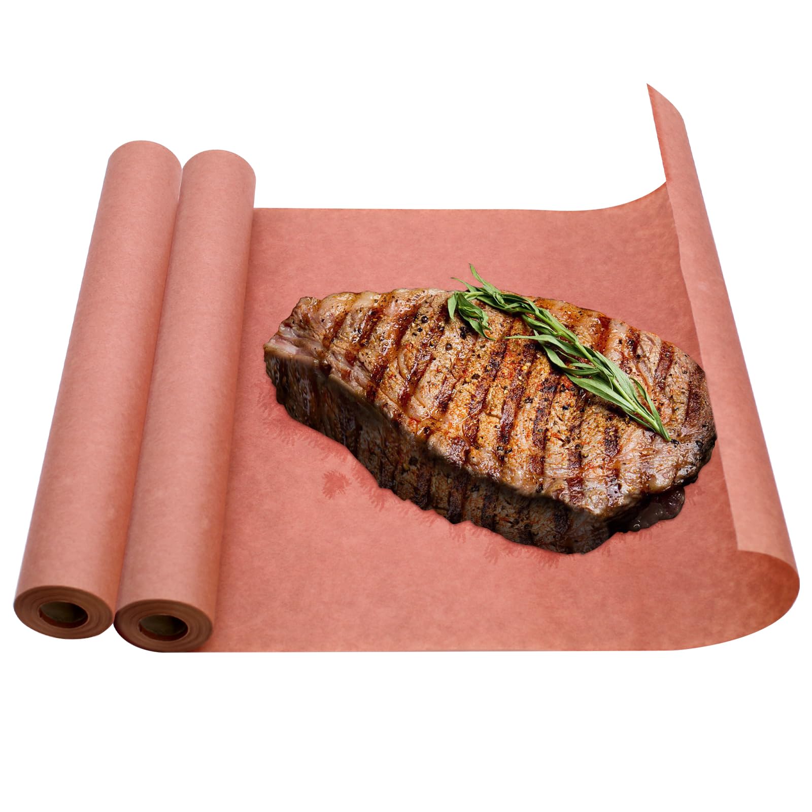 2 Rotoli Carta da Macellaio Rosa Rotolo da 10 m, Carta Kraft per BBQ, Butcher Paper BBQ, larghezza 30 cm, per Risultati di Cottura Perfetti per BBQ Smoker Grill, SKZ-01