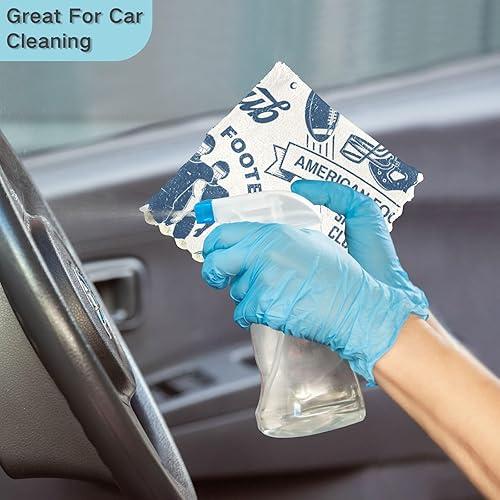 Miniatura 7 de American Football Cotton Decor Microfiber Cleaning Cloths Quick Dry 6 Pack Microfiber Drying Towel Kitchen for Countertop Table