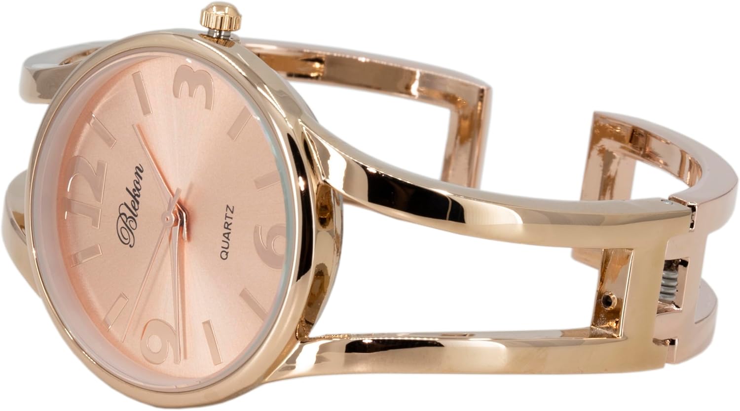 Blekon Collections Women's Elegant Analog Quartz Watch - 33mm Case, Casual Metal Cuff Bangle Design, Adjustable Fit for 7-8 Inch Wrist Size - Image 7