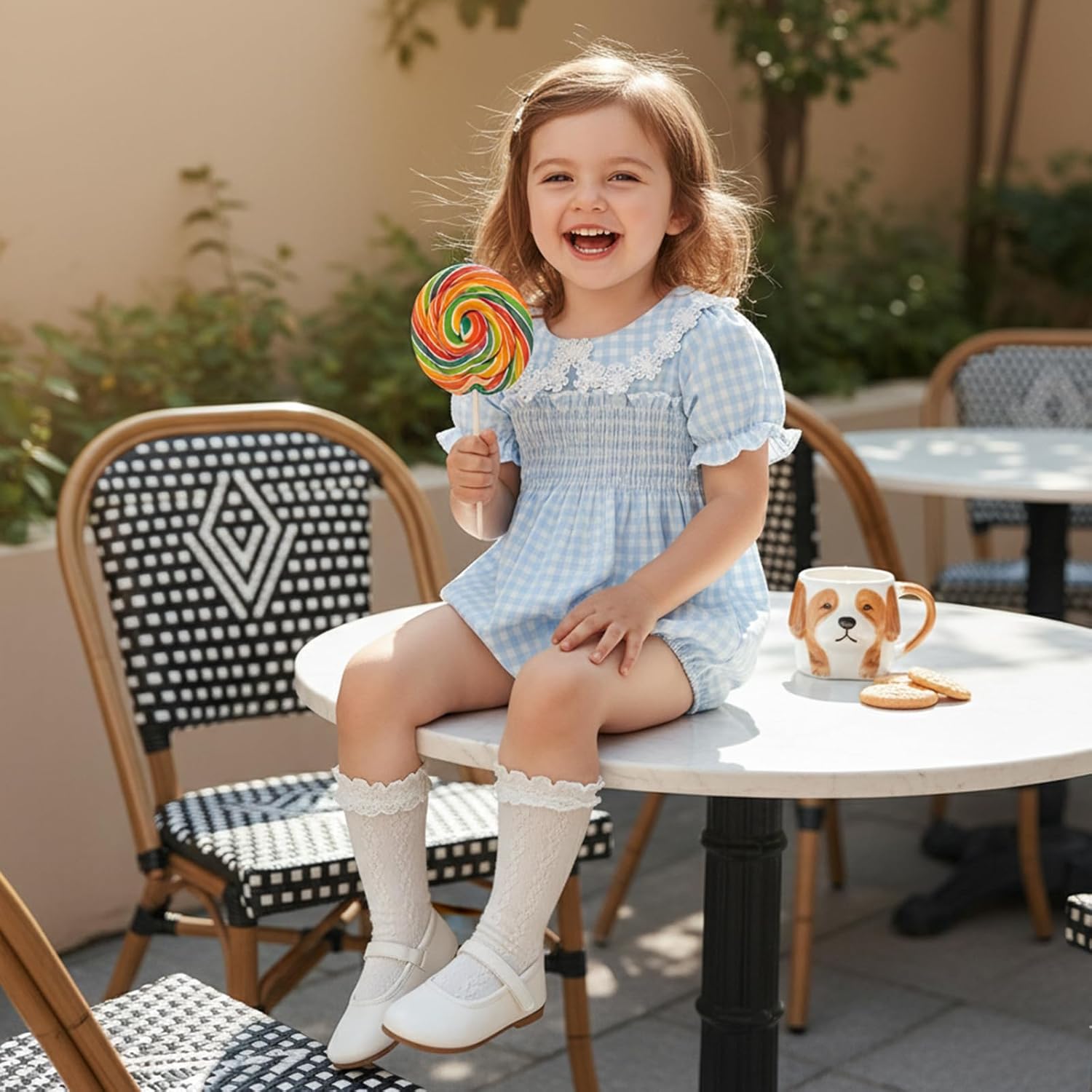 MERSARIPHY Newborn Baby Girl Summer Clothes Peter Pan Collar Plaid Flower Smocked Bubble Short Sleeve Romper One Piece Outfit - Image 2