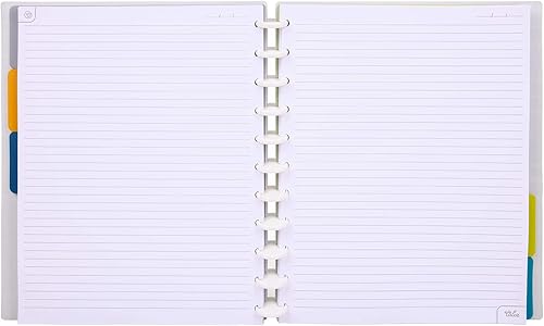 Vista 33 de Talia - Agenda personalizable con aros, (Fireworks Deep Lake, con discos Deep Lake, tamaño mediano (7.5 x 9.75 pulgadas).