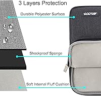 Vista 3 de MOSISO - Funda vertical con bolsillo para laptop portátil, hecha de poliéster