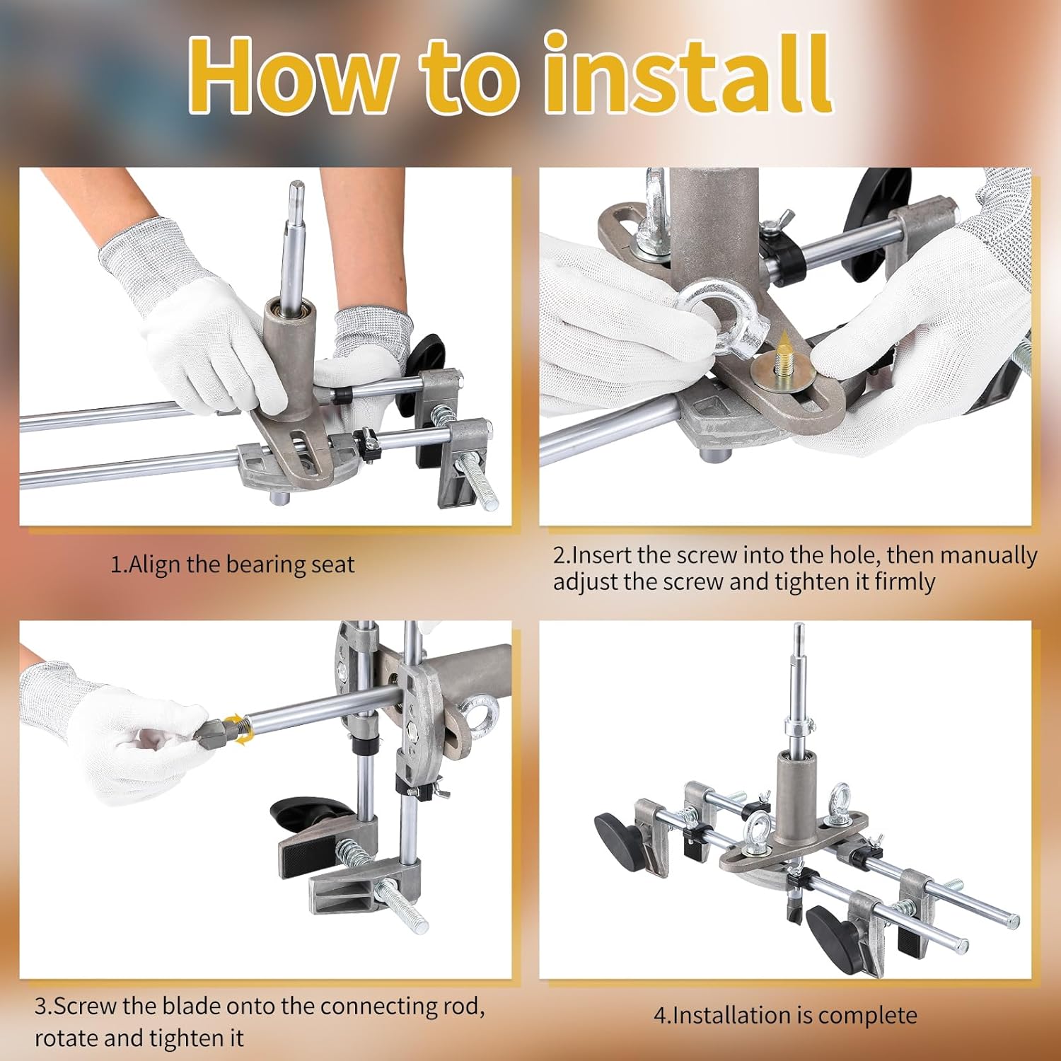 Door Mortise Lock Jig, Door Lock Installation Kit with 18mm 22mm 25mm Tungsten Steel Cutters, Door Lock Hole Opener Kit, Mortising Machine Mortise Jig Lock Mortiser for Carpenter on Wooden Doors