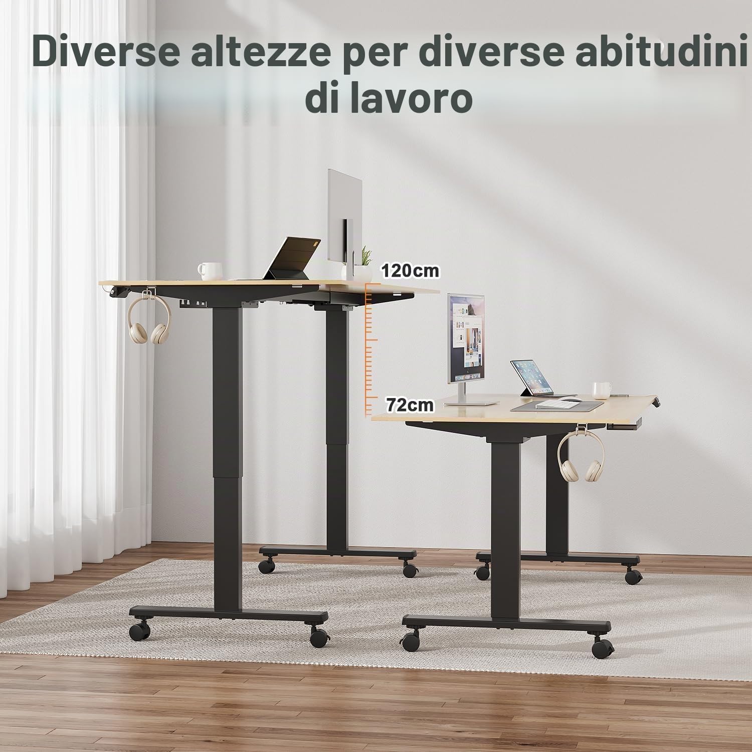 JUMMICO Standing Desk Scrivania elettrica regolabile in altezza