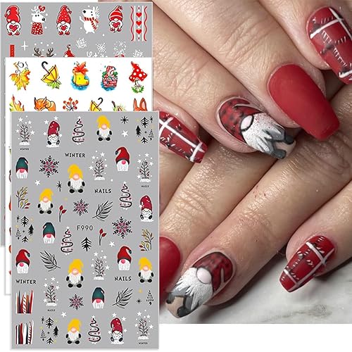 Miniatura 4 de 6 calcomanías de otoño para arte de uñas, hojas de arce, calcomanías 3D autoadhesivas con diseño de hojas de arce, calcomanías de diseño de hojas de