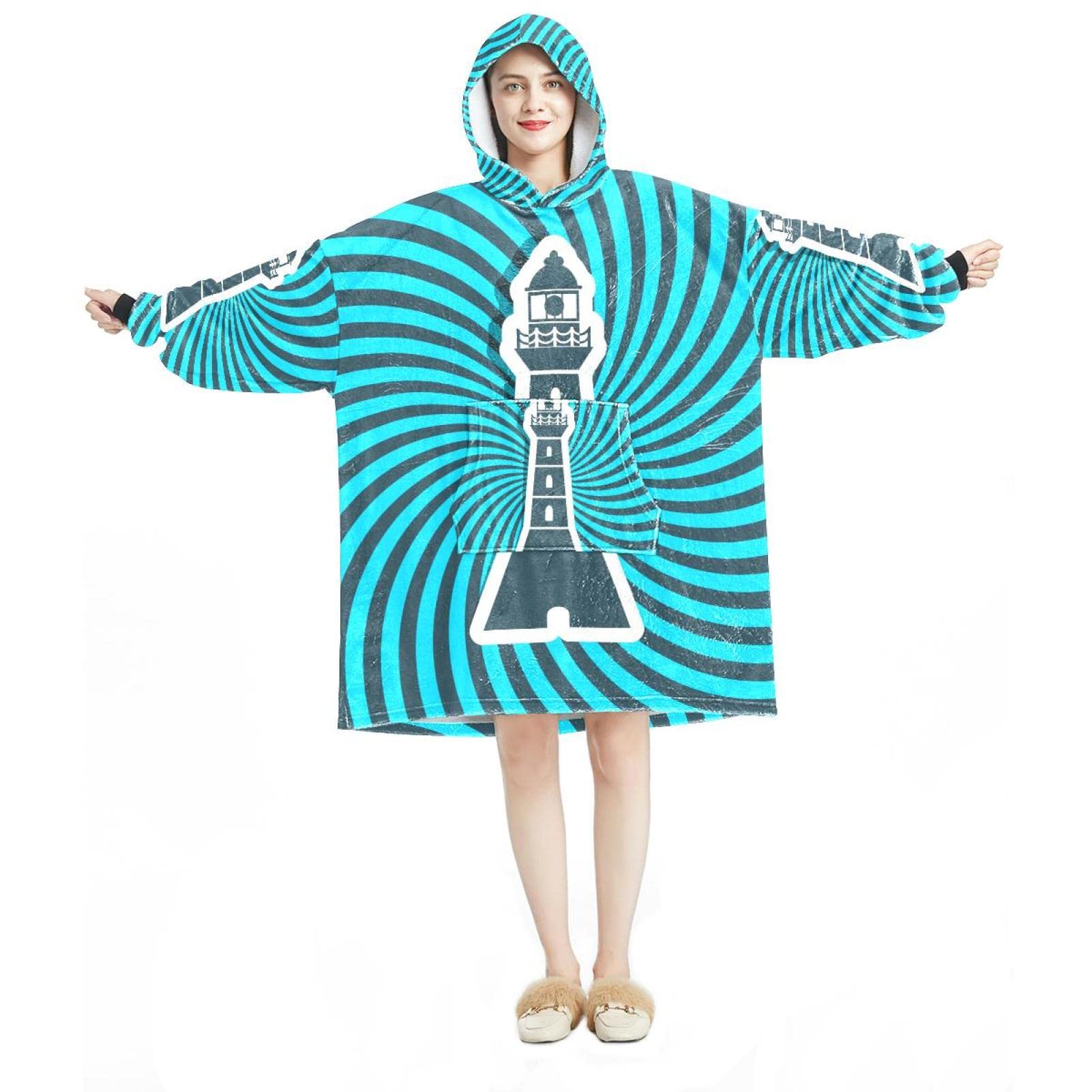Sweat flanelle Sherpa surdimensionné haut de gamme avec imprimé graphique soleil