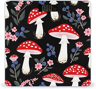 Digital Bathroom Weighing Scale Energy Saving Scale Smart Scale for Body Weight Red Mushrooms