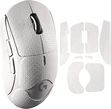 Sweat-Resistant Mouse Grip Tape for Logitech G Pro X Superlight Mouse Sticker Anti-Slip Skin for G Pro Superlight DecalsWhite