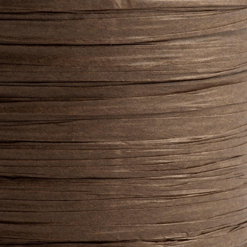 Italian Options Paper Raffia Ribbon 7mm x 100M - Brown