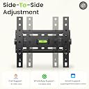 White Mulberry Tilt TV Wall Mount Bracket for 13-43 Inch Flat Screen TVs, Low Profile Slim Design, Heavy-Duty Steel, VESA 75x75 to 200x200, Supports up to 99 lbs (45kg), Built-in Bubble Level gallery image