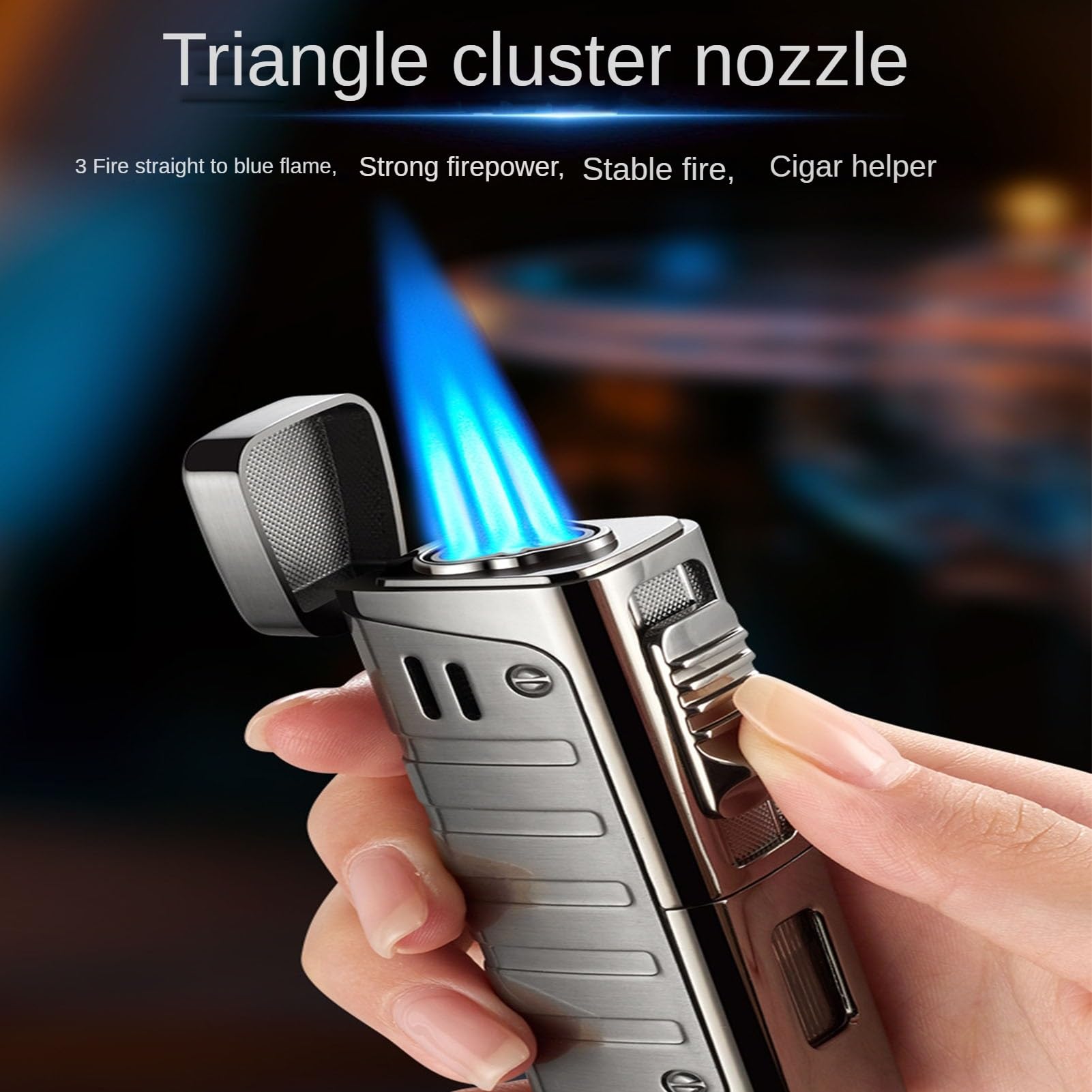 Amazon.co.jp: 防風トリプルジェットフレームシガーライターターボ