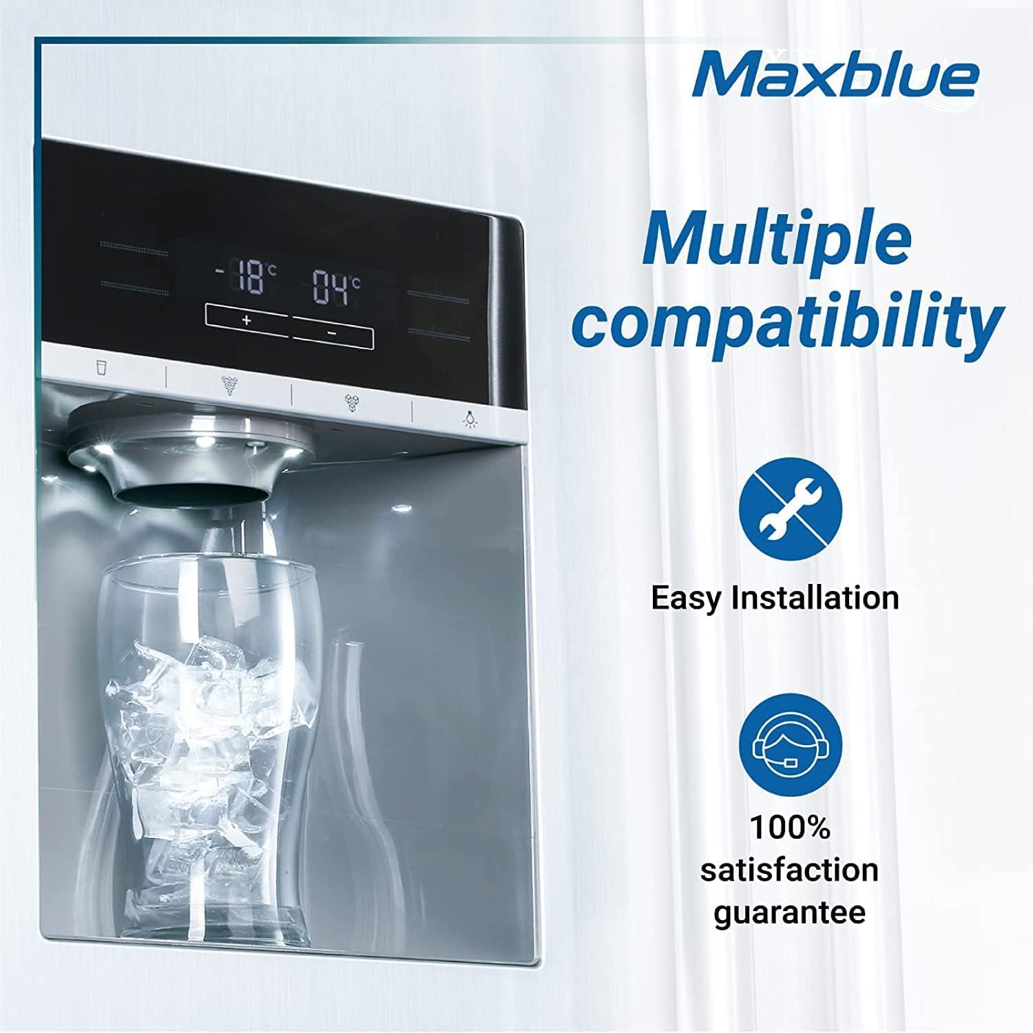 Maxblue HAF-CIN/EXP Replacement for Samsung DA29-00020B, HAF-CIN, RF28HMEDBSR/AA, RF28K9380SR, RF263BEAESR/AA, RF28JBEDBSG, RF4287HARS, RF28HFEDTSR, DA97-08006A, Refrigerator Water Filter, 3 PACK