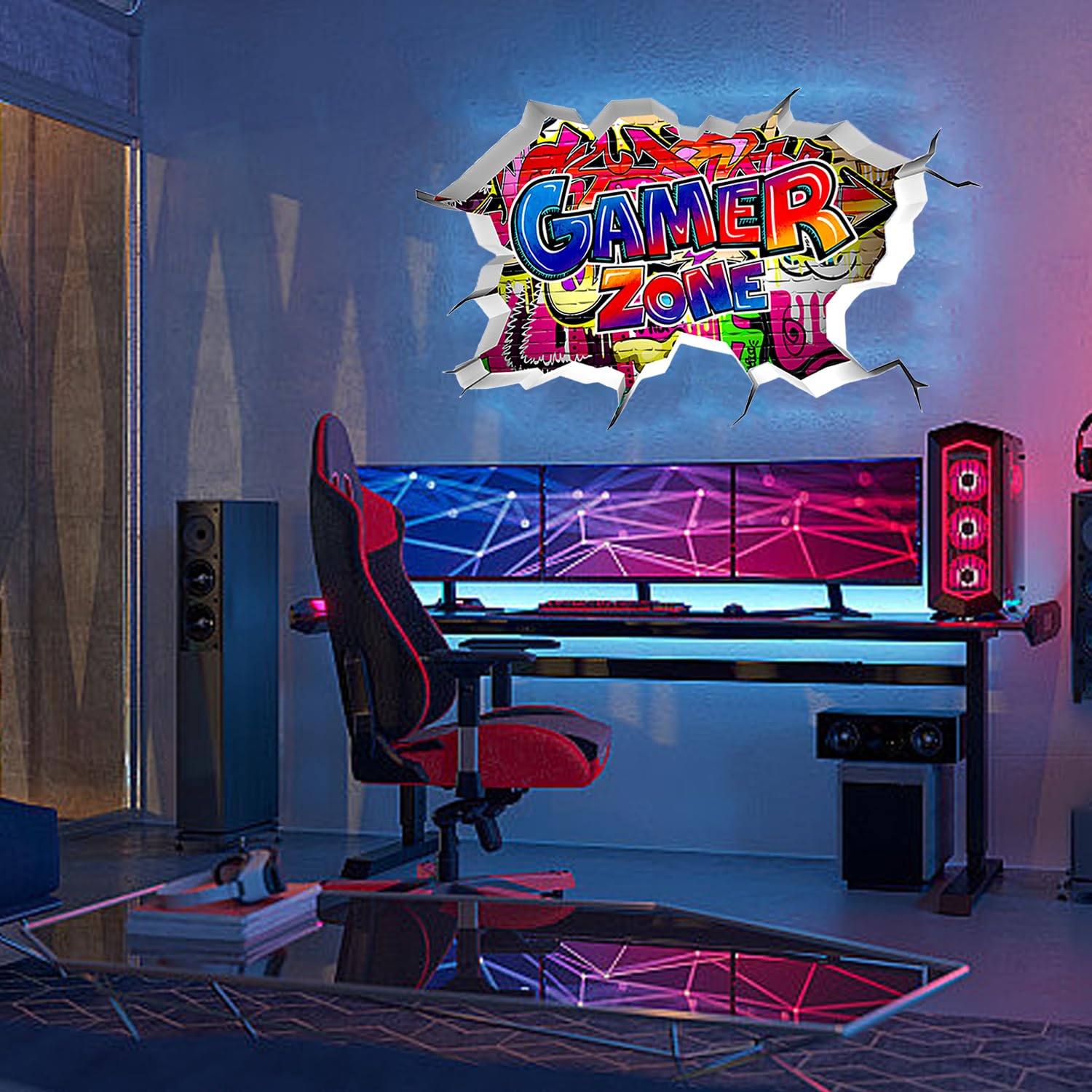 ARJDXDP 3D Gaming Wall Stickers for Boys Bedroom Xbox Wall Sticker for Playroom Gaming Art Stickers - Image 3