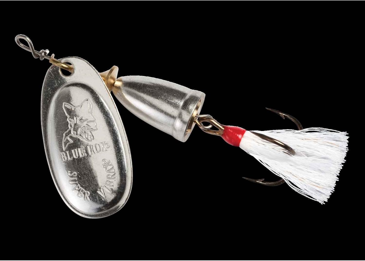 Blue Fox Classic Vibrax 04 Foxtail Tackle, White, 3/8 (62-40-101IC)